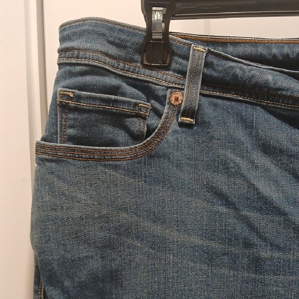 Levi's Defined Waist 580 Straight Leg Denim Blue Jeans Size 22W - Picture 5 of 9